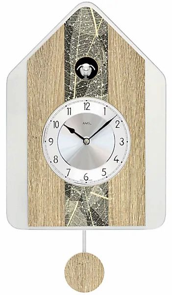 AMS Pendelwanduhr »W7499«, Quarzuhr,Holzgehäuse,Esszimmer,Wohnzimmer,Made i günstig online kaufen