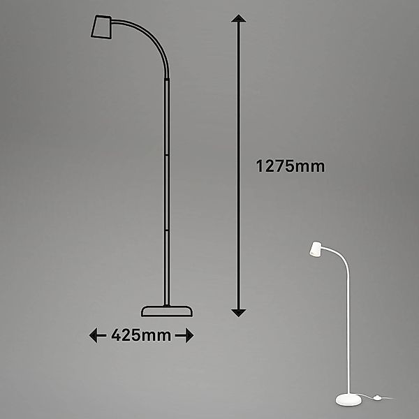 Briloner Leuchten LED Stehlampe Stehleuchte, weiß, 1xGU10/max. 9W exkl., oh günstig online kaufen