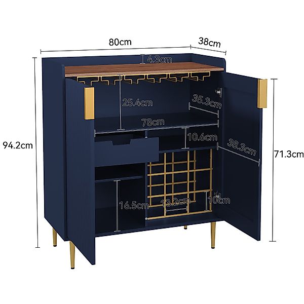HOLTICO Weinschrank Multifunktionaler Bar-Schrank, moderner Kaffeetresen-Sc günstig online kaufen