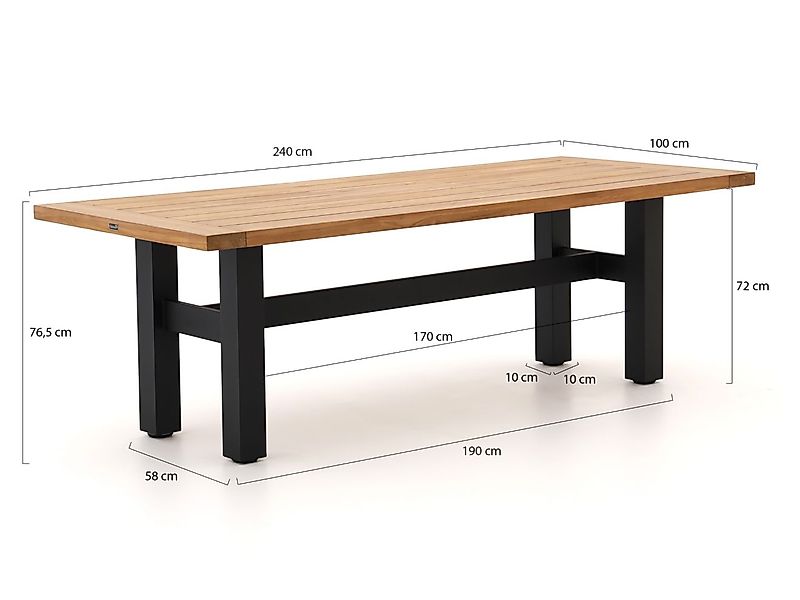 Hartman Sophie Yasmani Gartentisch 240x100x76 cm günstig online kaufen