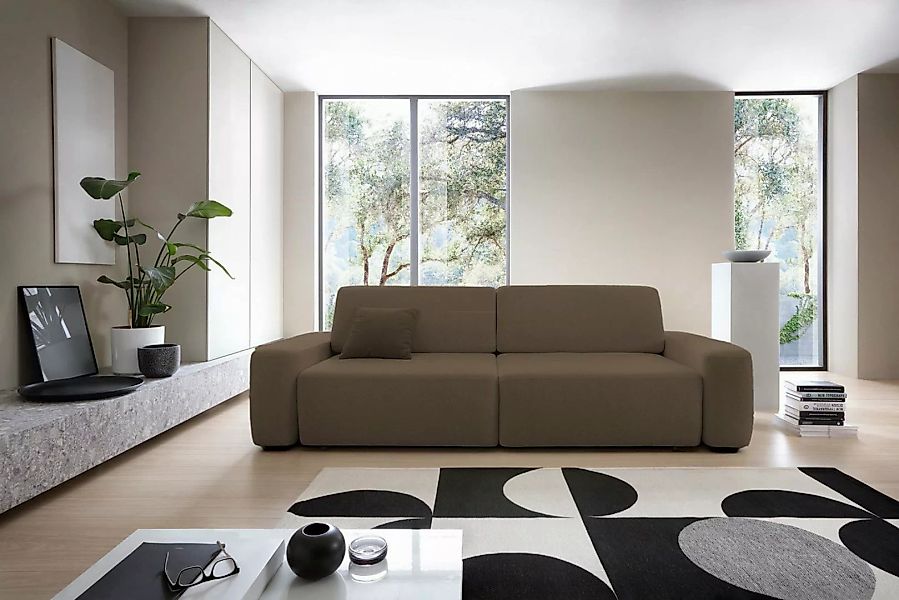 Goldstoff Sofa Sofa Boucle MILA, Couch mit schlaffunktion und bettkasten günstig online kaufen