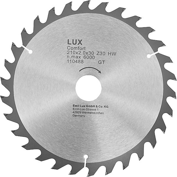 LUX HM-Kreissägeblatt 210 mm x 30 mm 30 Z günstig online kaufen