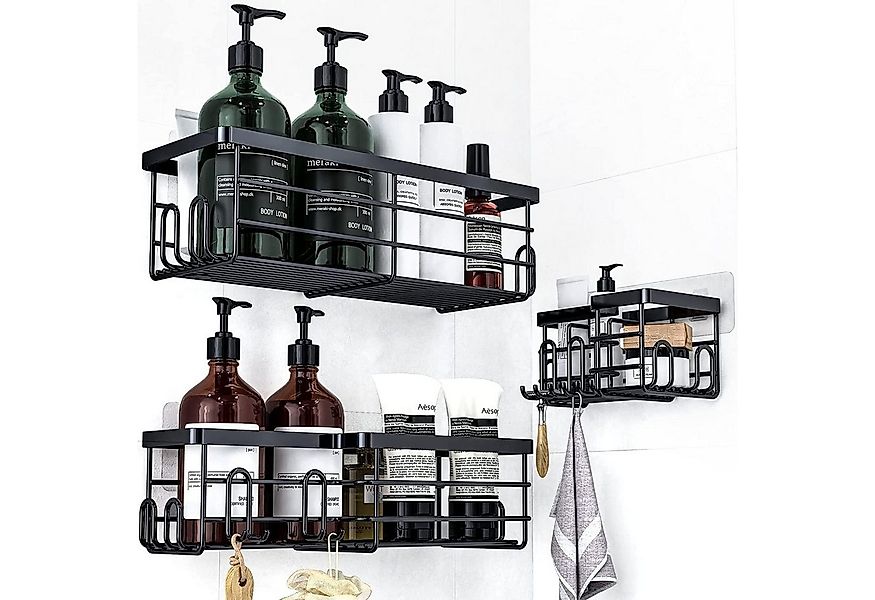 UE Stock Duschregal 3er Set Duschablage Duschregal Badezimmer Rostfrei Schw günstig online kaufen