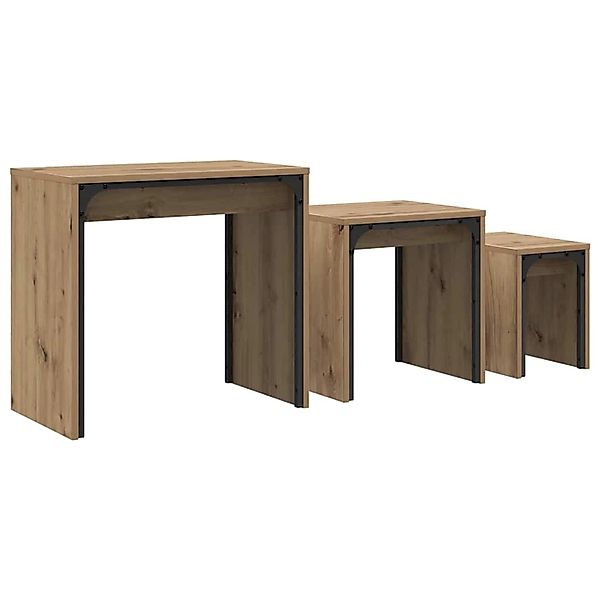 vidaXL Nesting Couchtisch 3 Stk Artisan-Eiche 60 x 35 x 56 cm 883535 günstig online kaufen