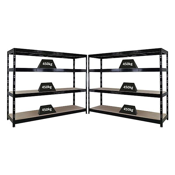 PROREGAL Mega Deal 2x Profi Schwerlastregal Rhino HxBxT 180x240x60cm 4 Span günstig online kaufen