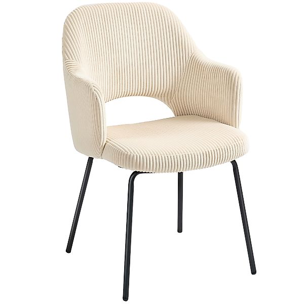 HOMCOM Esszimmerstuhl, Küchenstuhl mit Armlehne, Rückenlehne, gepolsterte S günstig online kaufen