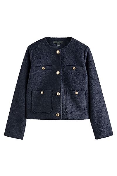 Next Kurzjacke Durchgeknöpfte Strickjacke ohne Kragen günstig online kaufen