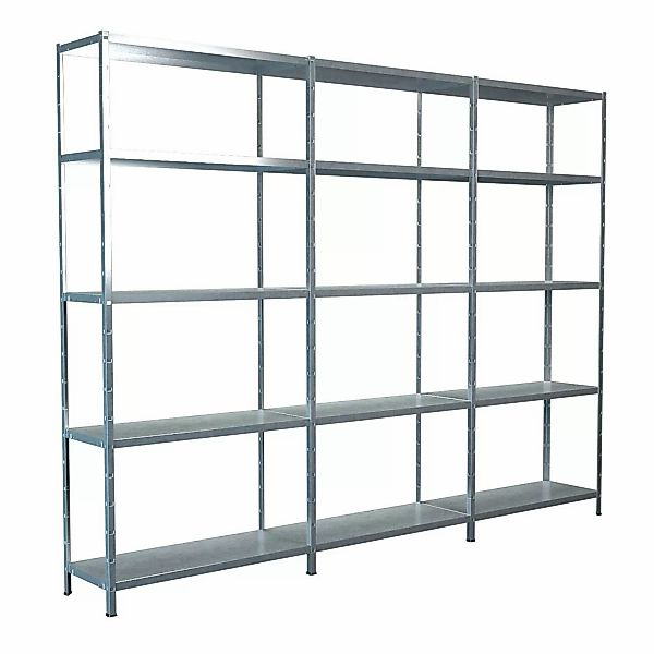 Schulte Steck-Grund- und 2 x Anbauregale 200 cm x 320 cm x 35 cm Verzinkt günstig online kaufen