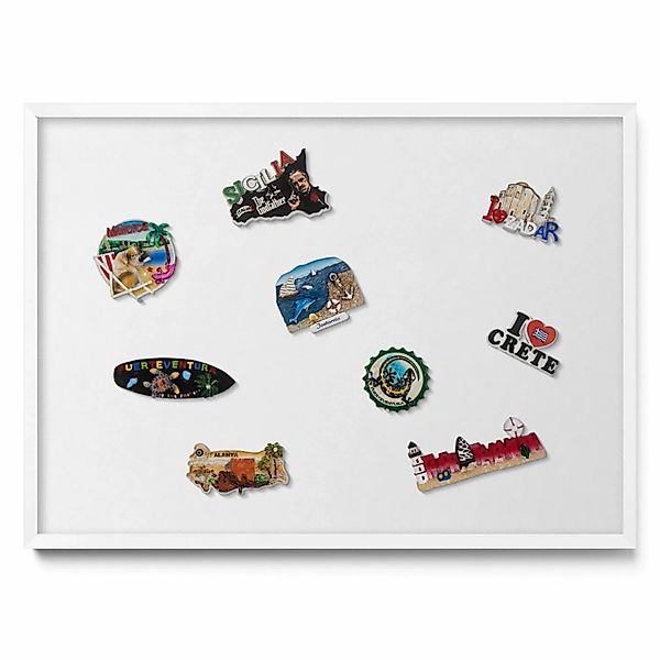 Tulup Magnettafel Magnetpinnwand Metall für Urlaubsmagnete Farbe Weiß 70x50 günstig online kaufen