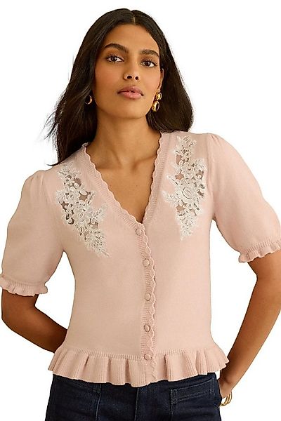 Love & Roses Strickjacke Love & Roses Strickjacke mit Spitzendetail (1-tlg) günstig online kaufen