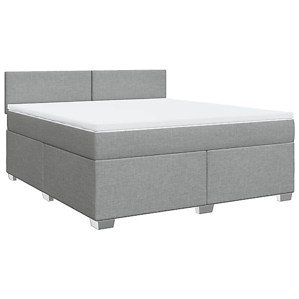 vidaXL Boxspringbett mit Matratze Hellgrau 180x200 cm Stoff 3285960 günstig online kaufen