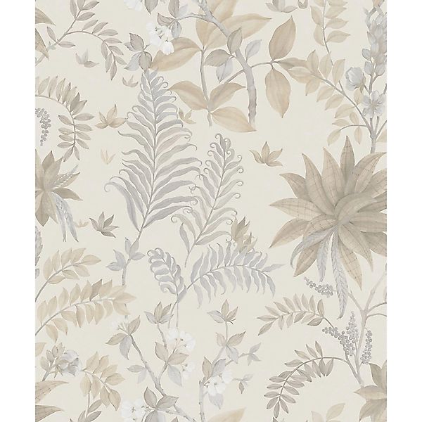 Sanders & Sanders Tapete Tropische Blätter Beige Und Grau 53 Cm X 1005 M - günstig online kaufen