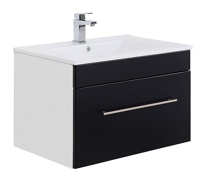 Magnolia Home Waschtisch Badmöbel SANTINI 75 SoftClose schwarz günstig online kaufen