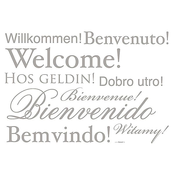 Komar Wandtattoo "Welcome - Größe 50 x 70 cm", (11 St.), selbstklebend, Wan günstig online kaufen