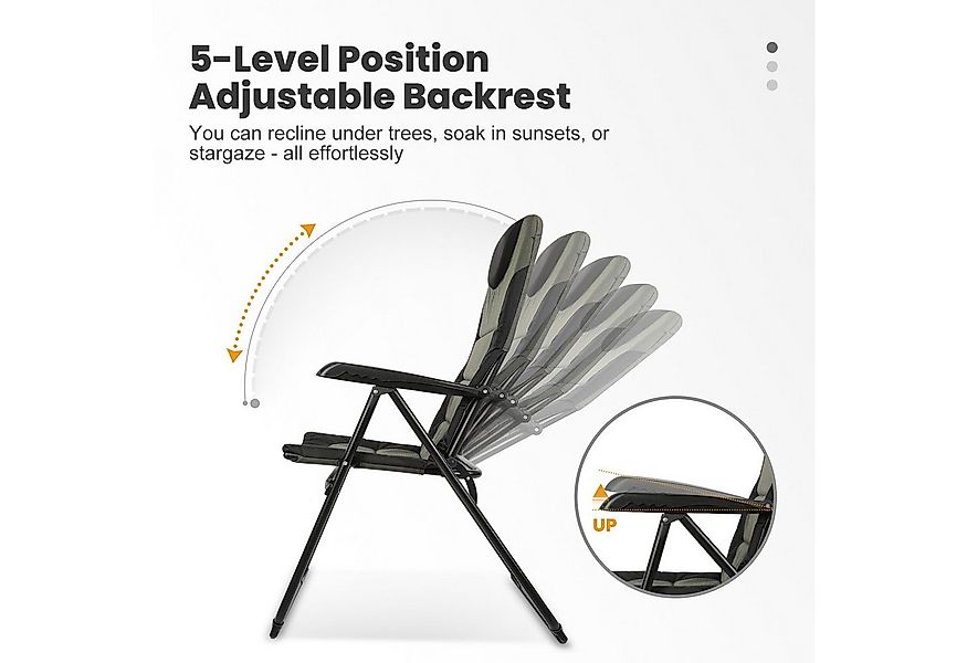 HOMECALL Campingstuhl Gartenstuhl Anglerstuhl Faltsessel Klappstuhl für Woh günstig online kaufen