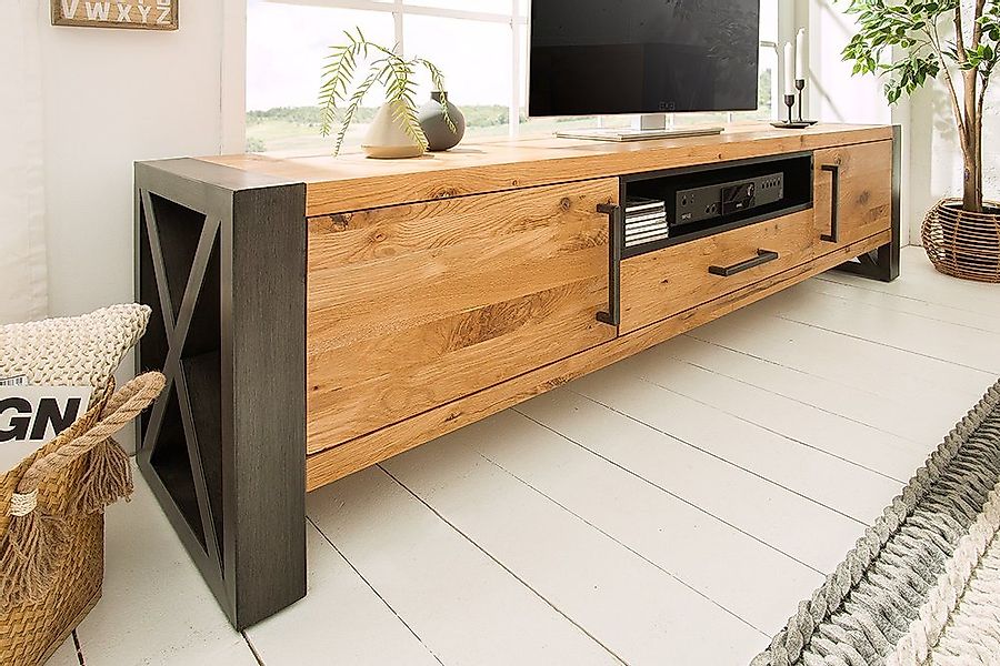 riess-ambiente TV-Board THOR 200cm natur / anthrazit (Einzelartikel, 1 St), günstig online kaufen