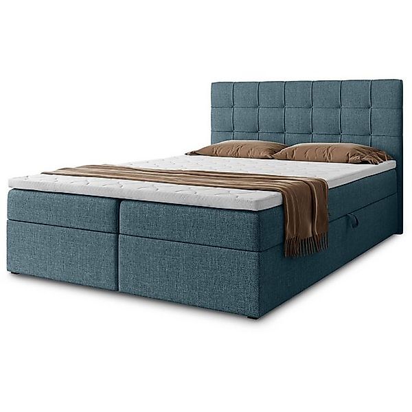 Beautysofa Boxspringbett mit Bettkasten Topiq II, Doppelbett mit Federkernm günstig online kaufen