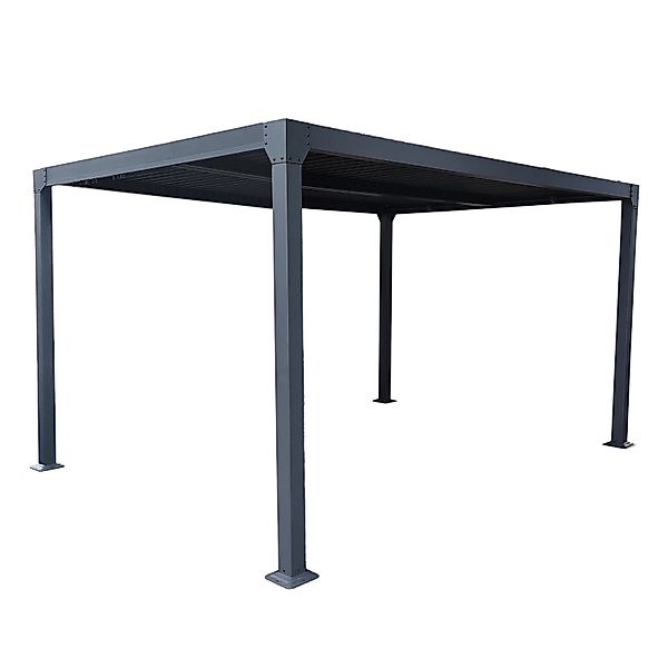 Jet-Line Gartenpavillon Dubai aus Alu mit Lamellendach 3 x 4 Meter in Anthr günstig online kaufen