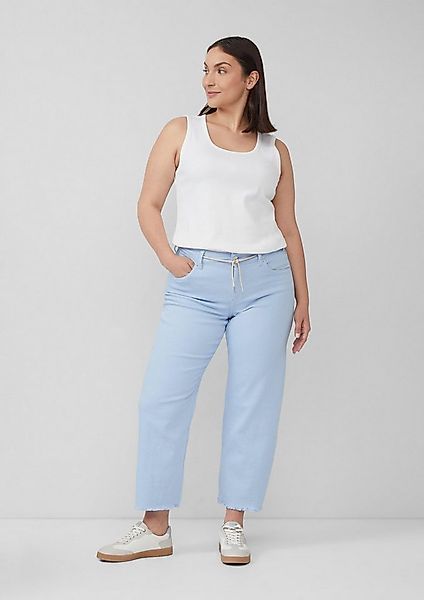 s.Oliver 7/8-Hose Jeans-Hose Cropped-Jeans / Straight Fit / Mid Rise / Stra günstig online kaufen