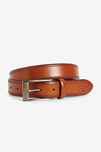 Next Ledergürtel Signature Brogue-Gürtel aus Leder günstig online kaufen