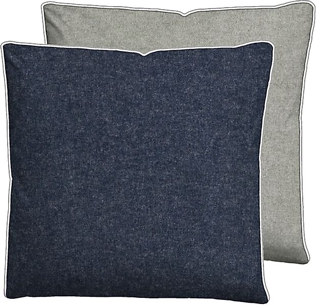 Biberna Kissenbezug "Hermal Flanell mit Reißverschluss, Melange-Optik, Wend günstig online kaufen