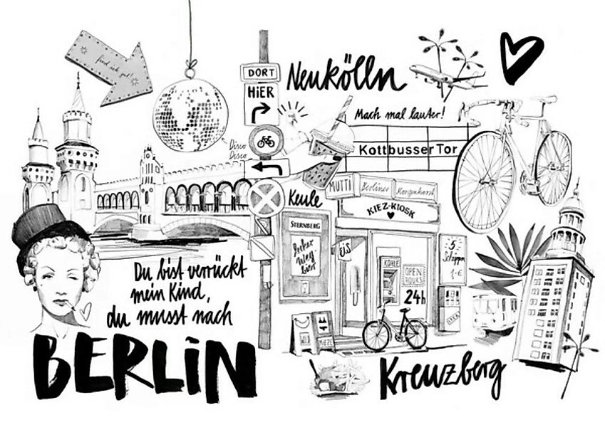 Poster / Leinwandbild - Berlin 1 günstig online kaufen
