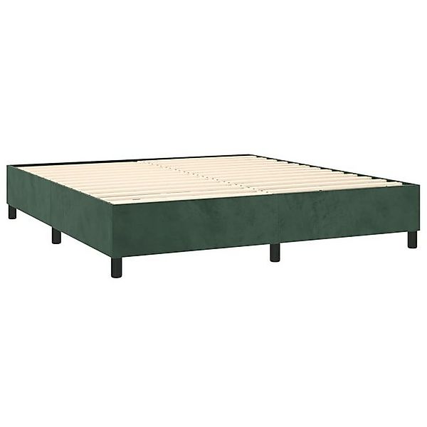 furnicato Bett Boxspringbett mit Matratze Dunkelgrün 180x200 cm Samt (1-tlg günstig online kaufen