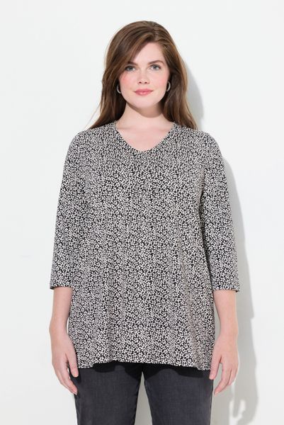 Ulla Popken Longsleeve Shirt Blüten A-Linie günstig online kaufen