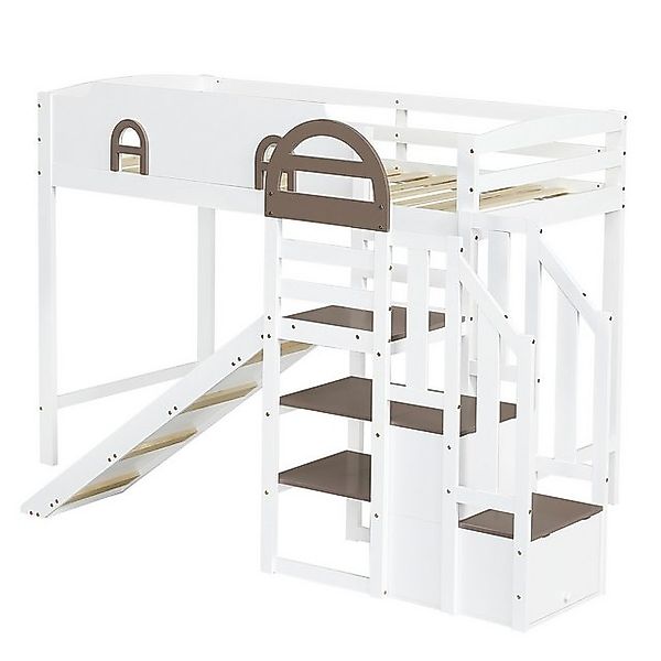 Gotagee Kinderbett Etagenbett 90x200cm Mit Kinderrutsche Jugendbett Gästebe günstig online kaufen