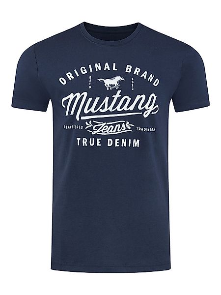 MUSTANG T-Shirt Herren Printshirt Regular Fit günstig online kaufen