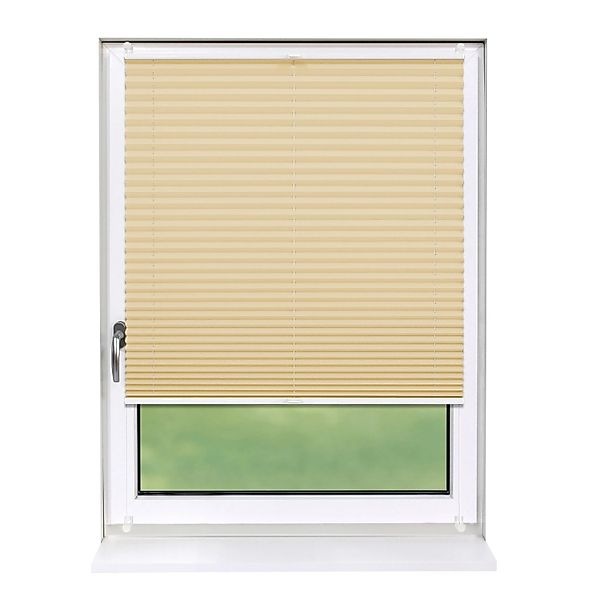 Deco-Raum Plissee Basic ohne Bohren 110x150cm Beige Blickdicht Klemmfix günstig online kaufen