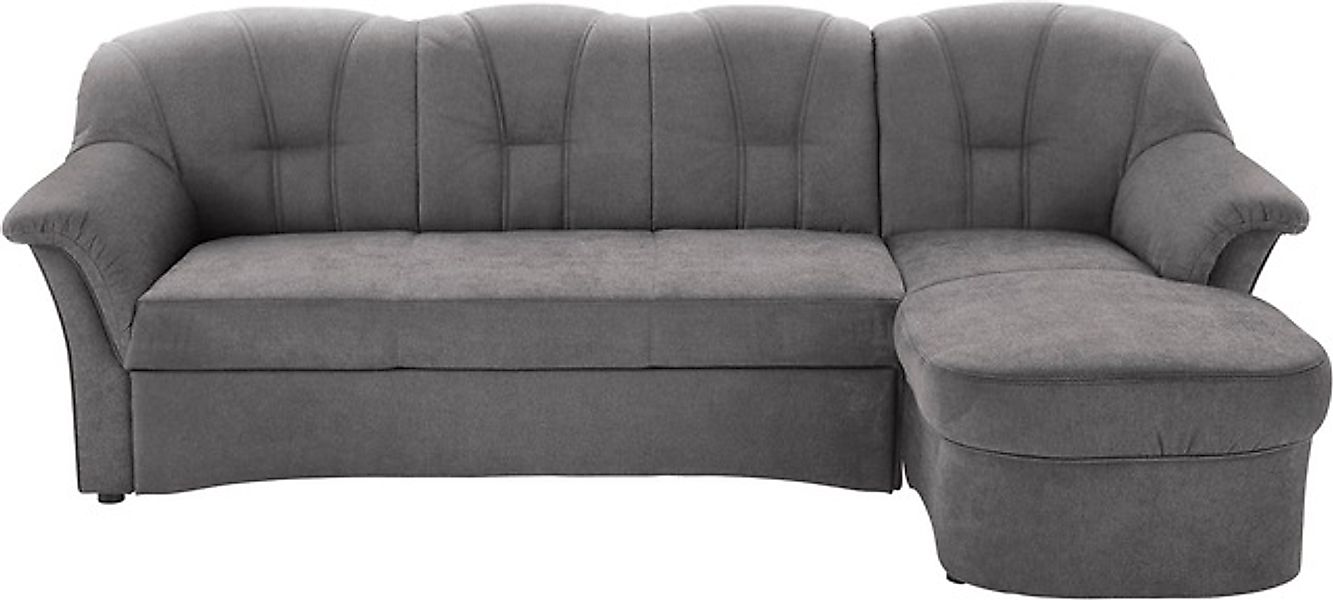 DOMO collection Ecksofa »Papenburg, zeitlose Rückensteppung, elegante Forme günstig online kaufen