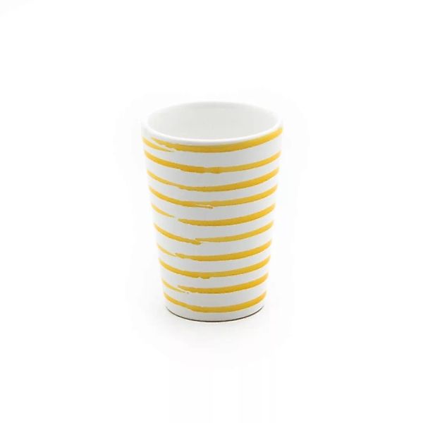 Gmundner Keramik Gelbgeflammt Trinkbecher 0,28 L / h: 11 cm günstig online kaufen