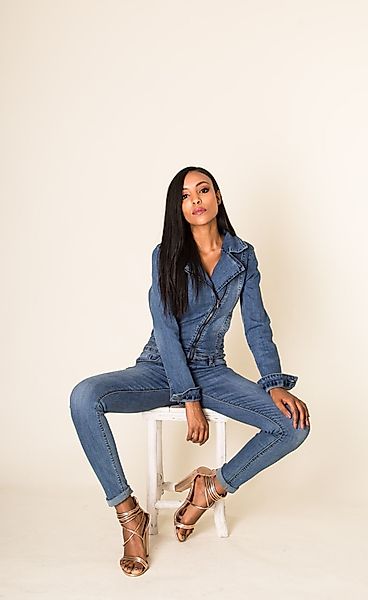 Nina Carter Jumpsuit Jeans Anzug Hosenanzug günstig online kaufen