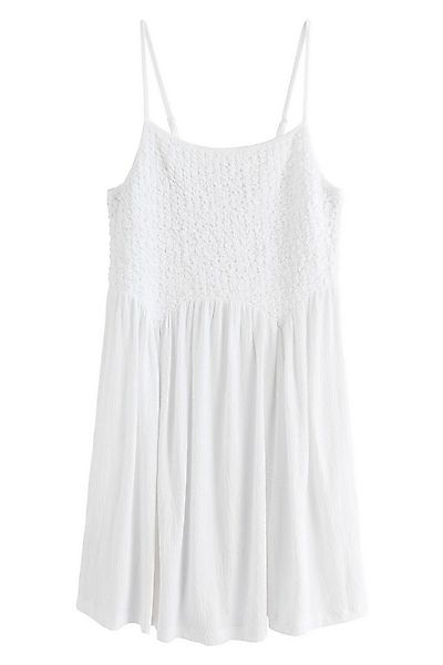 Next Jerseykleid Minikleid aus strukturiertem Jersey, dünne Träger (1-tlg) günstig online kaufen