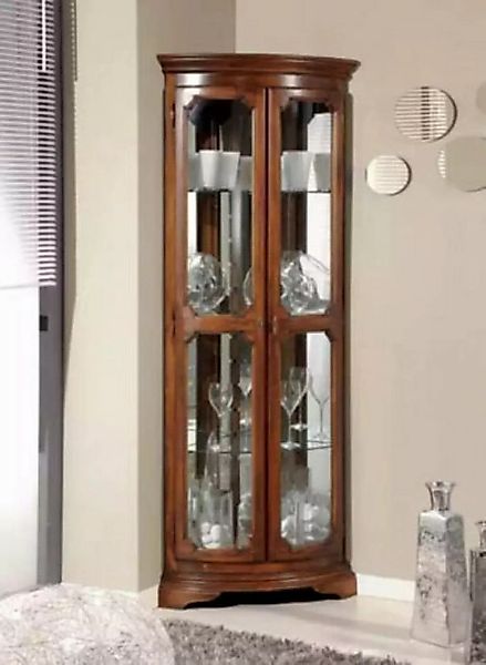 JVmoebel Eckvitrine Klassische Italienische Möbel Holz Braun Eckvitrine Vit günstig online kaufen