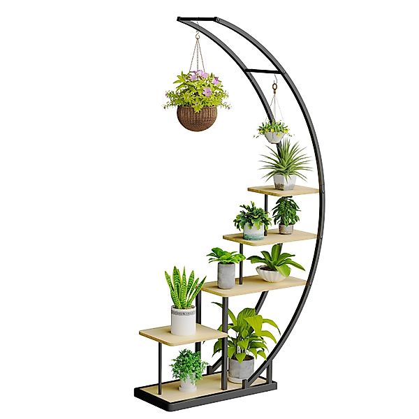 Ribelli Pflanzentreppe Pflanzenständer, schwarz / braun (1 St), Blumenständ günstig online kaufen