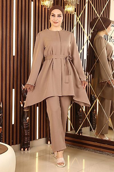 MODAMİHRAM Tunika ElbiseFur Detailliertes Anzug-Set günstig online kaufen