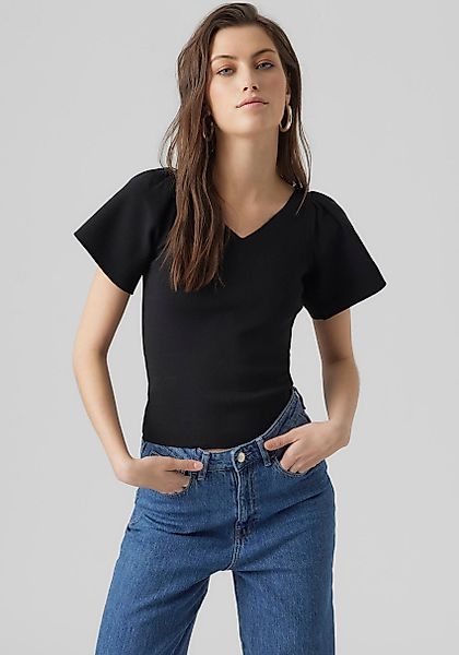 Vero Moda Strickpullover VMGINNY SS V-NECK günstig online kaufen