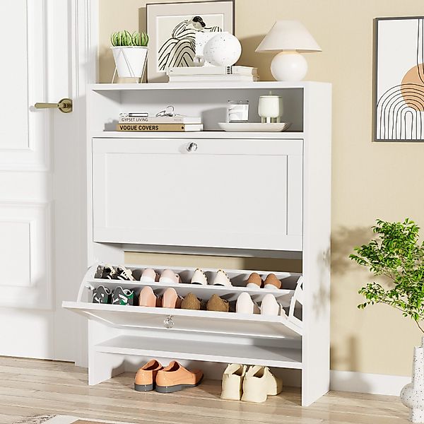 VOWNER Schuhschrank Schuhregal Schuhkipper Schmal, Schuhkommode günstig online kaufen