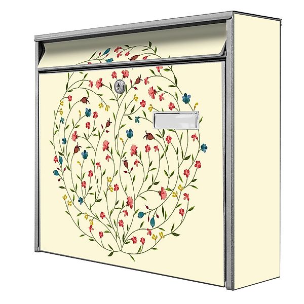 Banjado Briefkasten Silber 36.2x32.2x10cm Groß / Inkl. Montagematerial & 2 günstig online kaufen