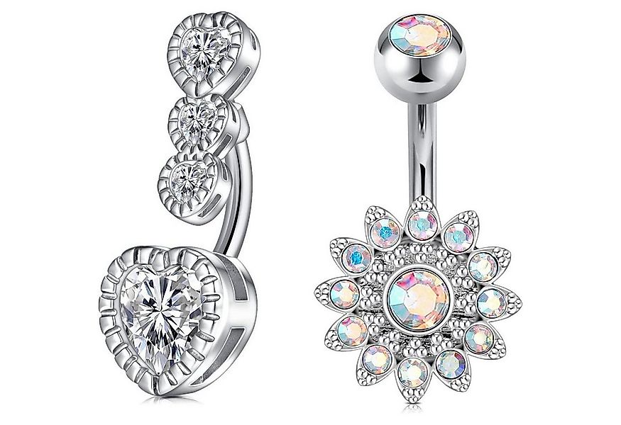Crdifu Bauchnabelpiercing Bauchnabelpiercing Chirurgenstahl 6mm Silber Gold günstig online kaufen