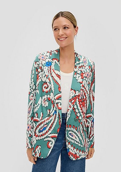 s.Oliver Jackenblazer Indoor-Blazer Satin-Blazer mit All-over-Muster günstig online kaufen