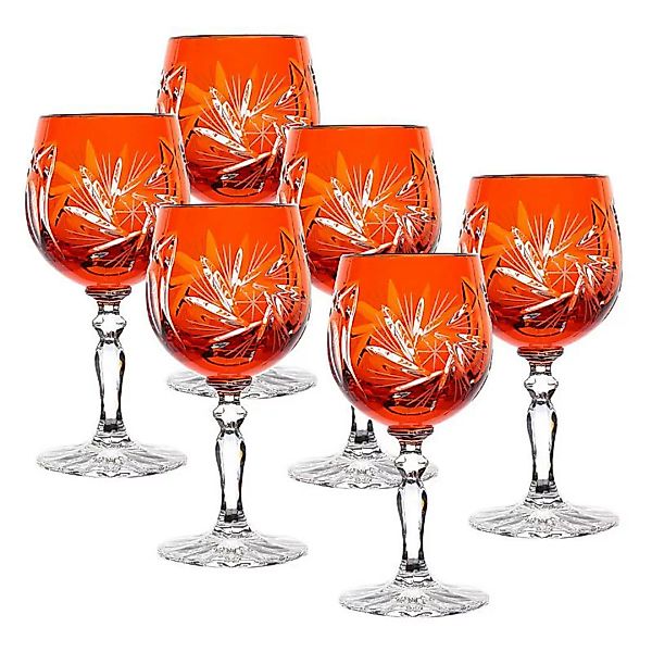 Likörglas orange Schleuderstern 6er Set (60ml) günstig online kaufen
