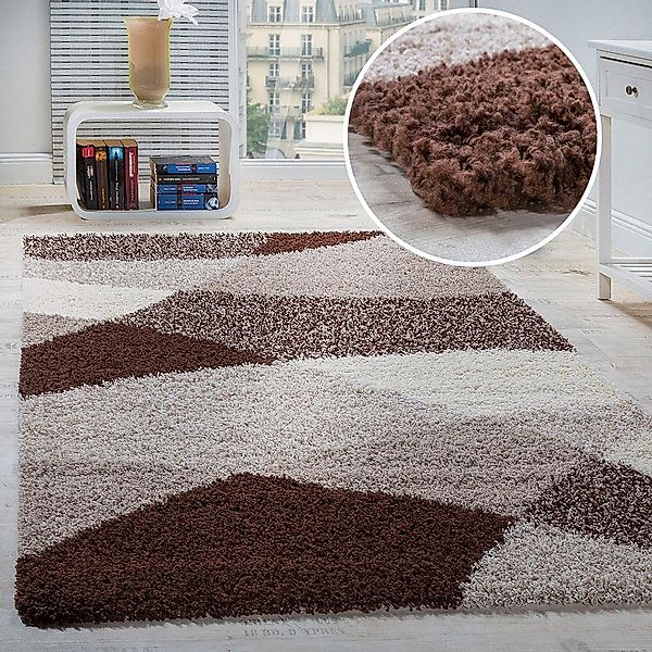 Paco Home Hochflor-Läufer "Mango 308" rechteckig 34 mm Höhe Teppich-Läufer, günstig online kaufen