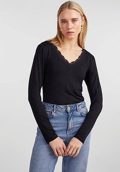 pieces Langarmshirt PCBarbera (1-tlg) Spitze günstig online kaufen