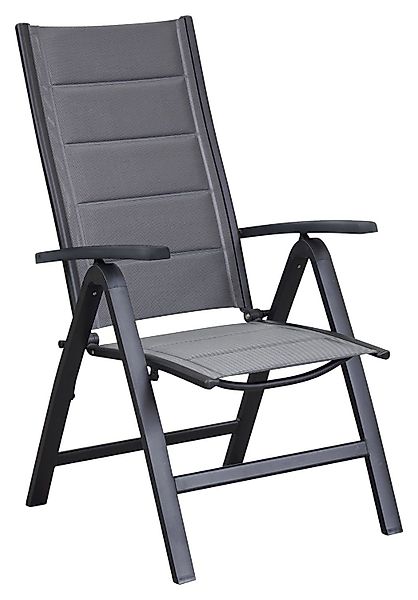 Outdoor Gartenstuhl UNICAMO, Aluminium, Textilen, Anthrazit, günstig online kaufen