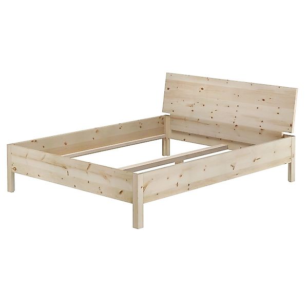Erst-Holz Ehebett Massivholzbett Holzbett Zirbenbett Unbehandelt 160 x 200 günstig online kaufen