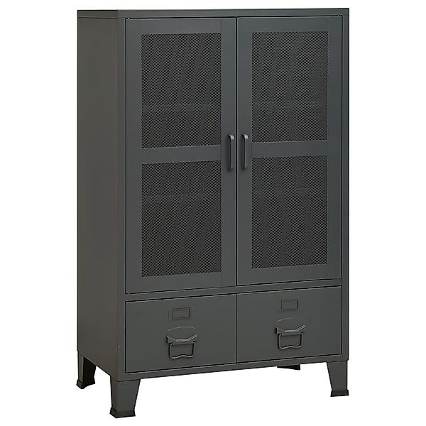 furnicato Spind Lagerschrank Industrial Anthrazit 70x40x115 günstig online kaufen