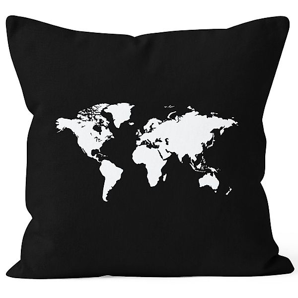 Autiga Dekokissen bedruckter Kissenbezug 40x40 Weltkarte günstig online kaufen